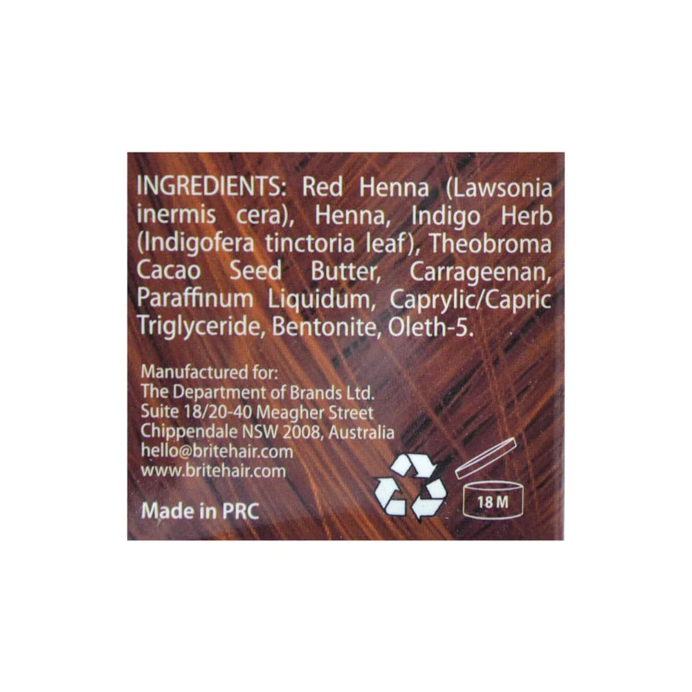 Naturally Brite Henna Hair Dye Dark Red 75ml - Image 5
