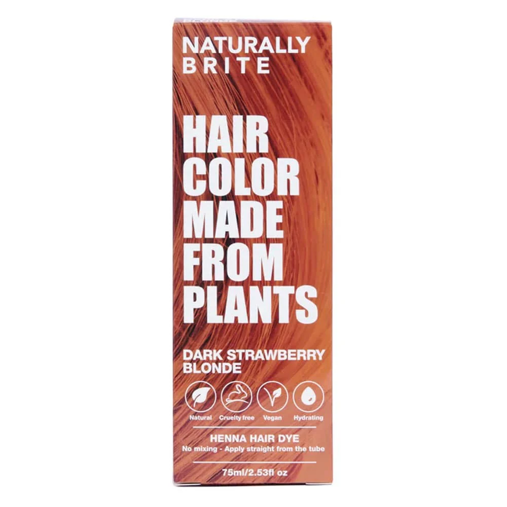 Naturally Brite Henna Hair Dye Dark Strawberry Blonde 75ml - Image 3