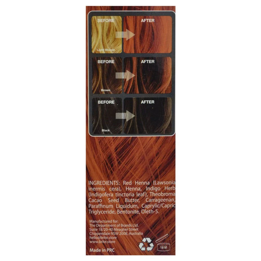 Naturally Brite Henna Hair Dye Dark Strawberry Blonde 75ml - Image 4