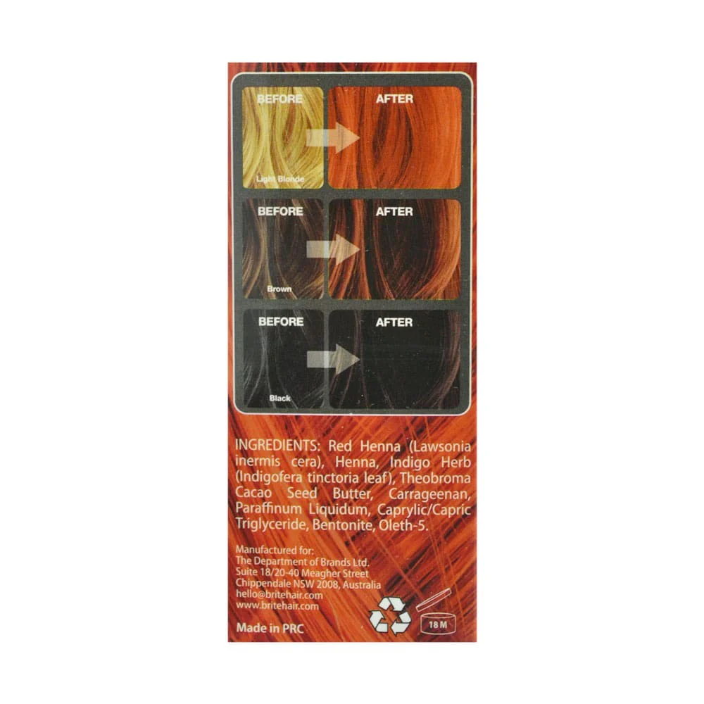 Naturally Brite Henna Hair Dye Fire 75ml - Image 4