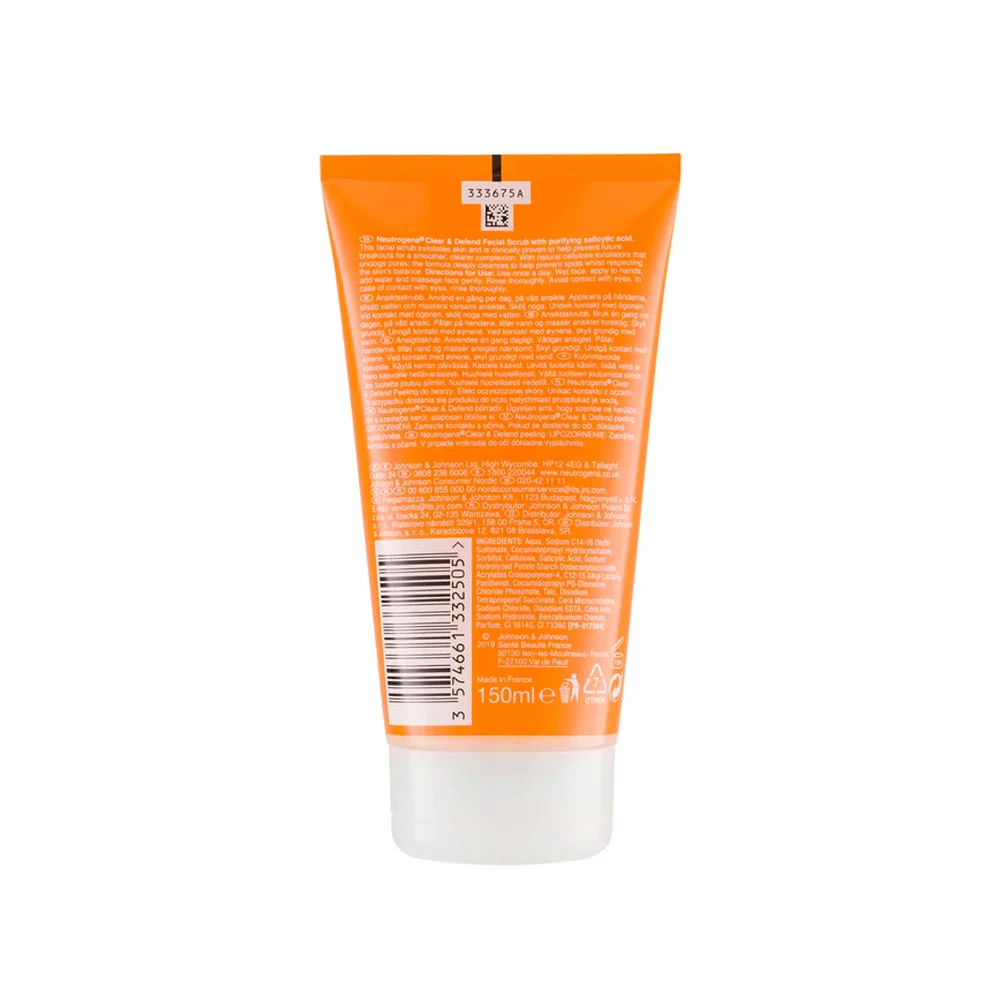 Neutrogena Facial Scrub Clear & Defend For Spot Prone Skin 150ml - Image 2