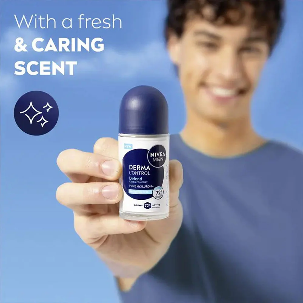 Nivea Men Antiperspirant Roll On Derma Control 72H Pro Vitamin B5 50ml - Image 3