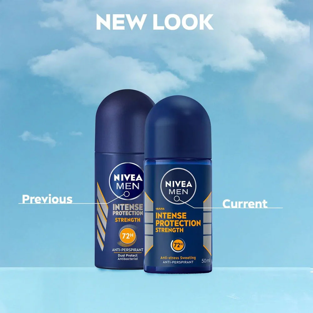 Nivea Men Antiperspirant Roll On Intense Protection Strength 72H Anti Stress Sweating 50ml - Image 4