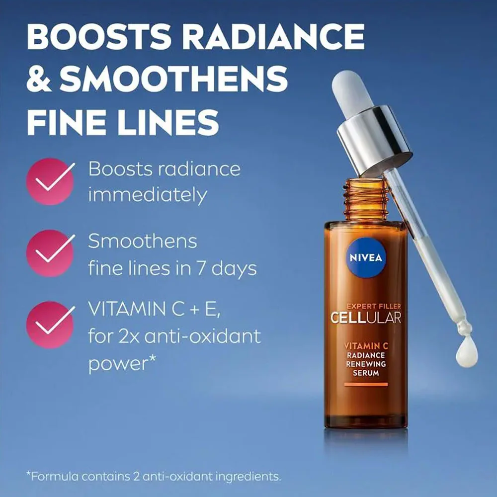 Nivea Vitamin C Radiance Renewing Serum Expert Filler Cellular 30ml - Image 4