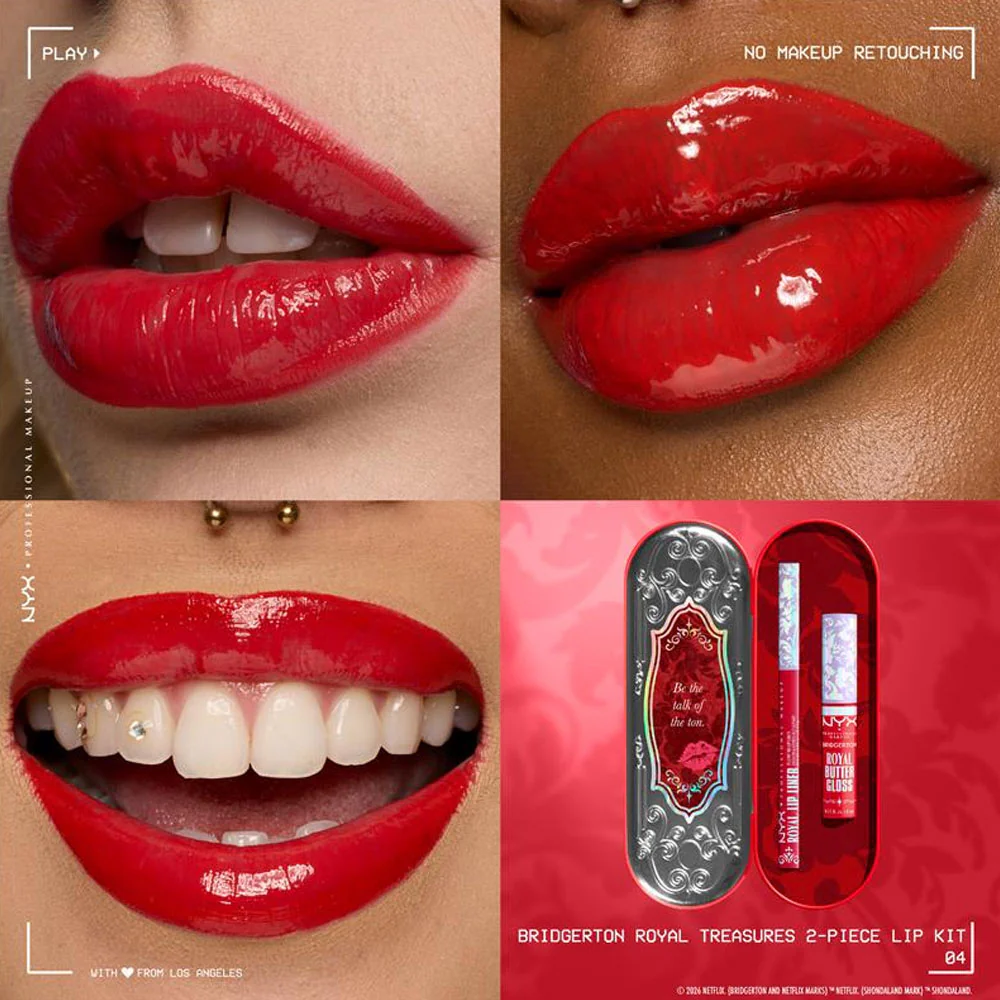 NYX Bridgerton 2pc Lip Kit 04 Rogue Romance Flirt Alert - Image 2