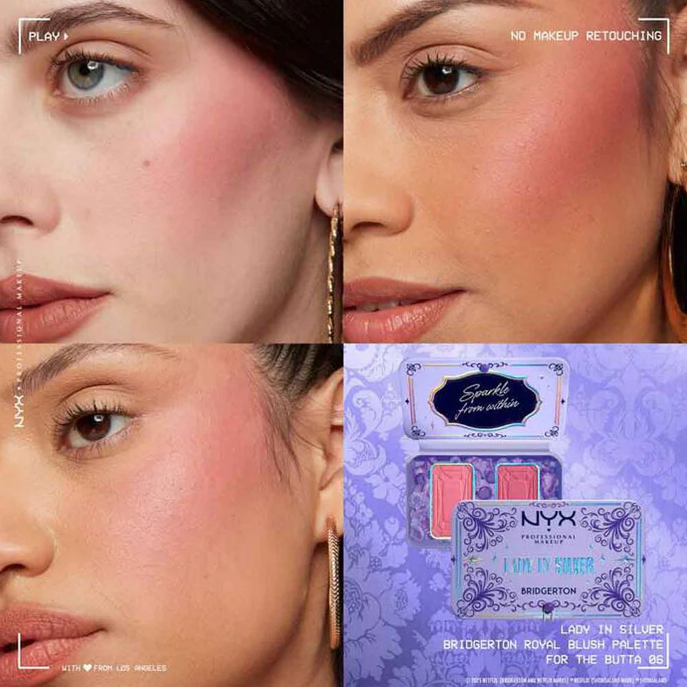 NYX Bridgerton Blush Palette 02 Lady In Silver - Image 3