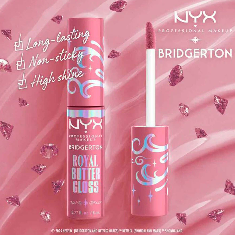 NYX Bridgerton Royal Butter Gloss Lip Gloss 01 Angel Food Cake - Image 5
