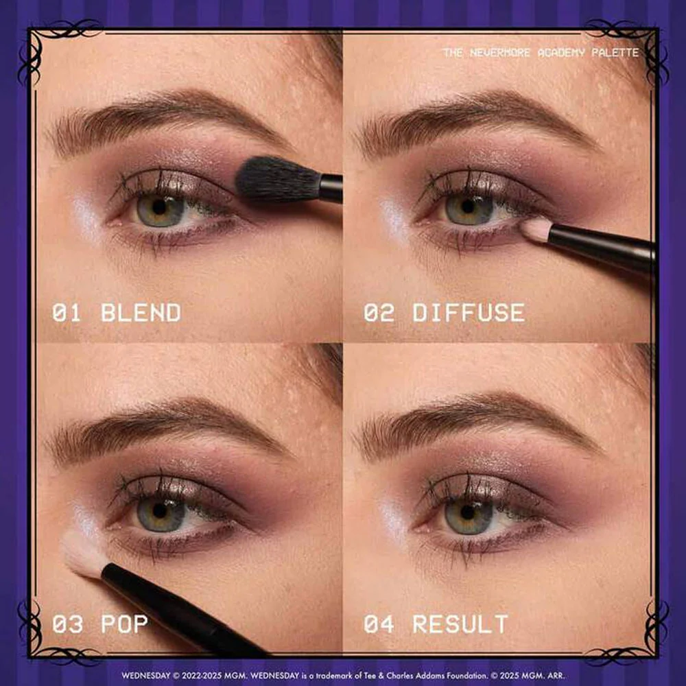NYX Wednesday Welcome To Nevermore Academy Shadow Palette 01 - Image 3