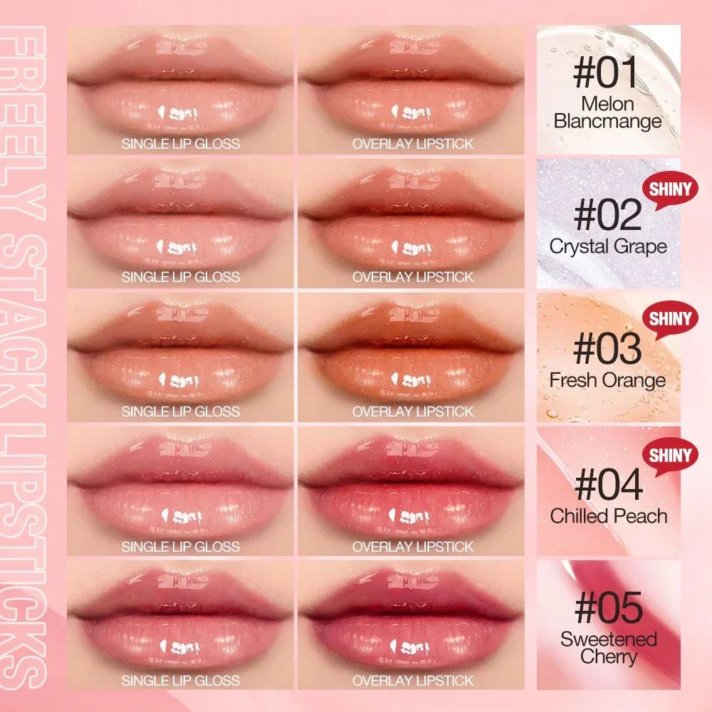 O.TWO.O Clear Crystal Berry Lip Gloss 03 Fresh Orange - Image 2
