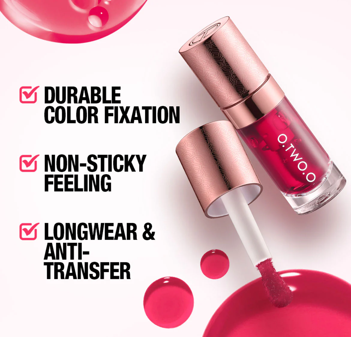 O.TWO.O Haute Watery Liquid Lip & Cheek Tint 04 10g - Image 3