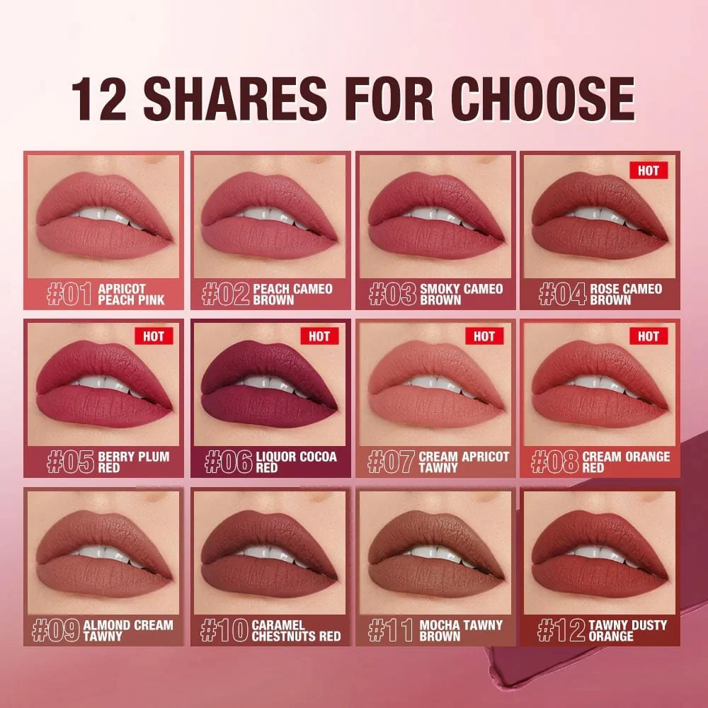 O.TWO.O High Energy Heavy Mist Matte Lip Glaze 03 Smoky Cameo Brown - Image 2