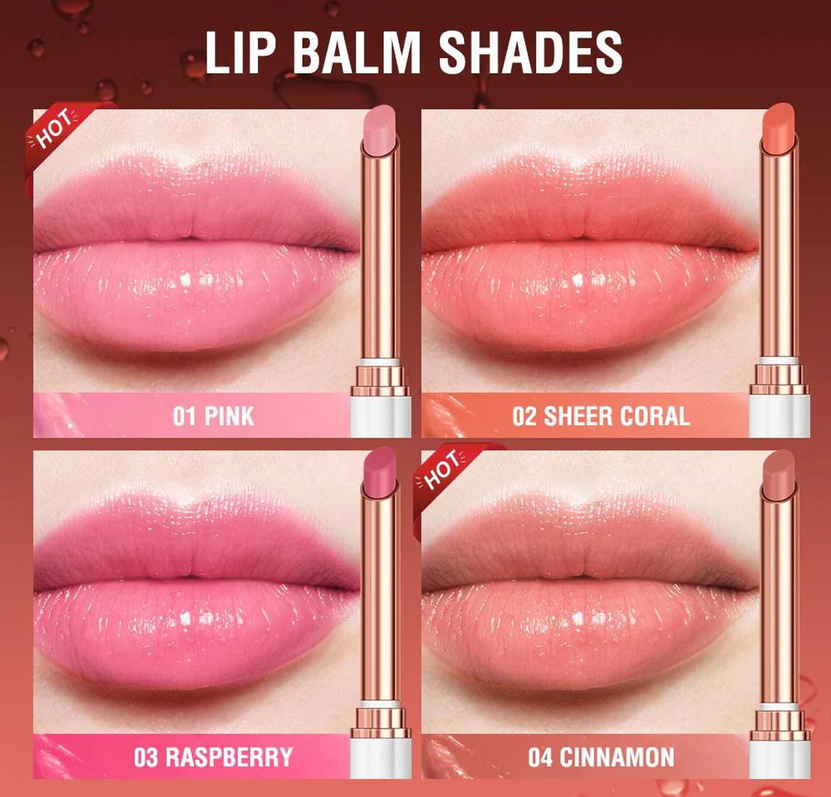 O.TWO.O Most Color Changing Lip Balm 02 Sheer Coral - Image 4