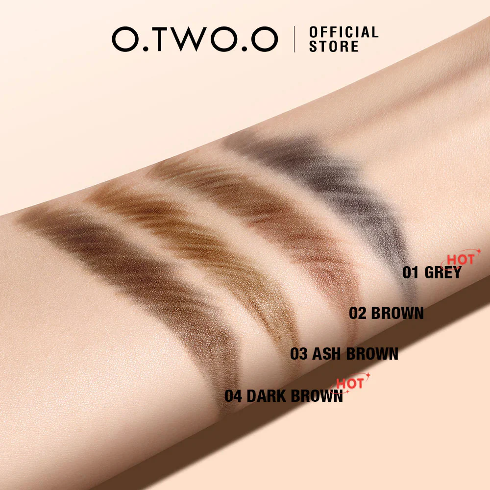 O.TWO.O Natural Soft Mist 3-In-1 Eyebrow Pencil 02 Brown - Image 3