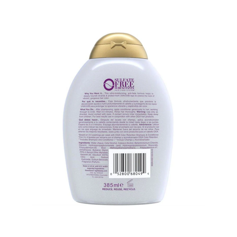 OGX Conditioner Vibrant Color Vibes Strengthening & Color Retention 385ml - Image 2