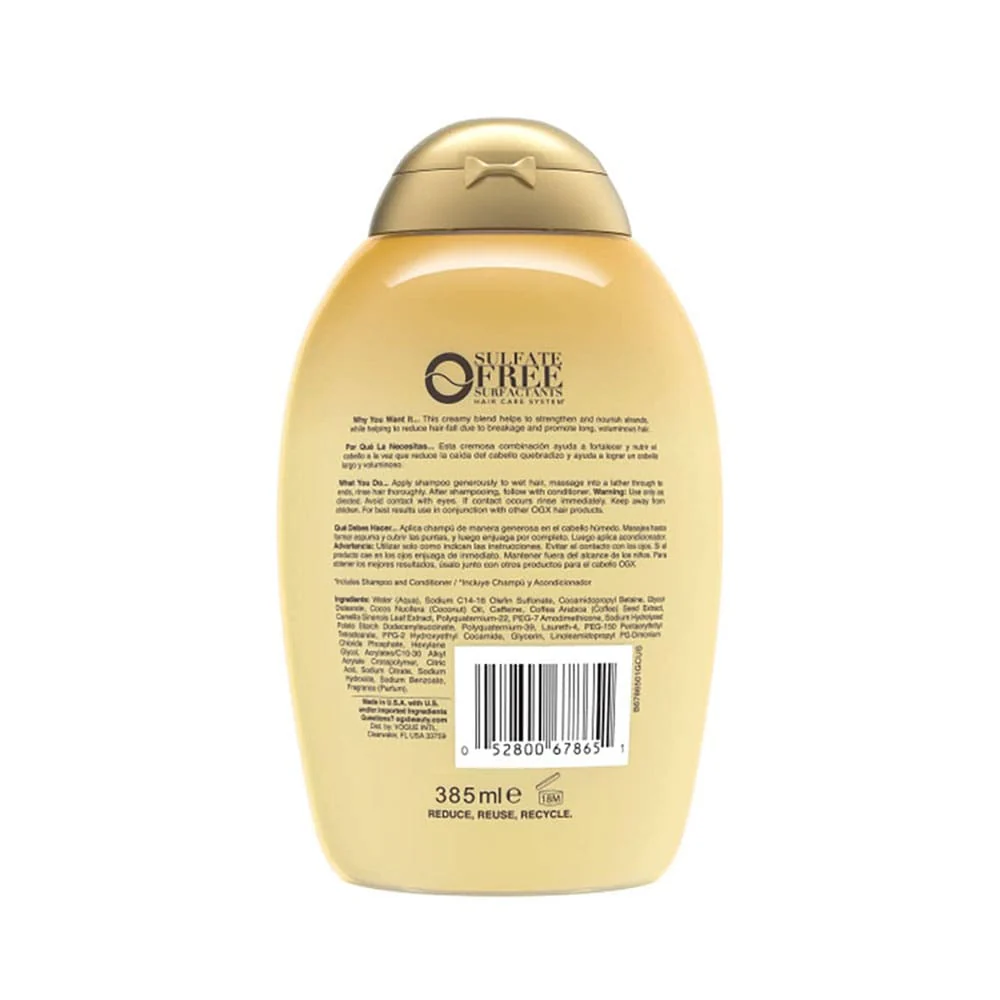 OGX Shampoo Coconut Caffeine 385ml - Image 2