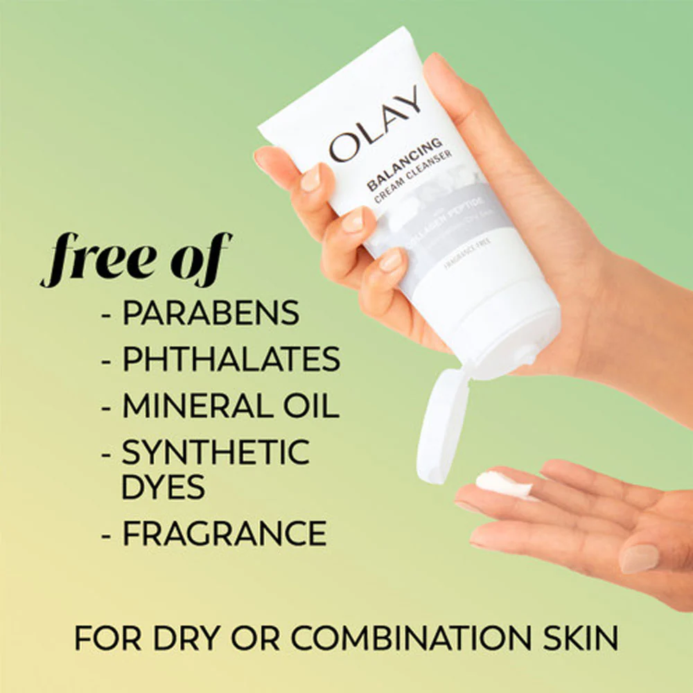 Olay Cream Cleanser Balancing With Collagen Peptide 150ml - Image 3