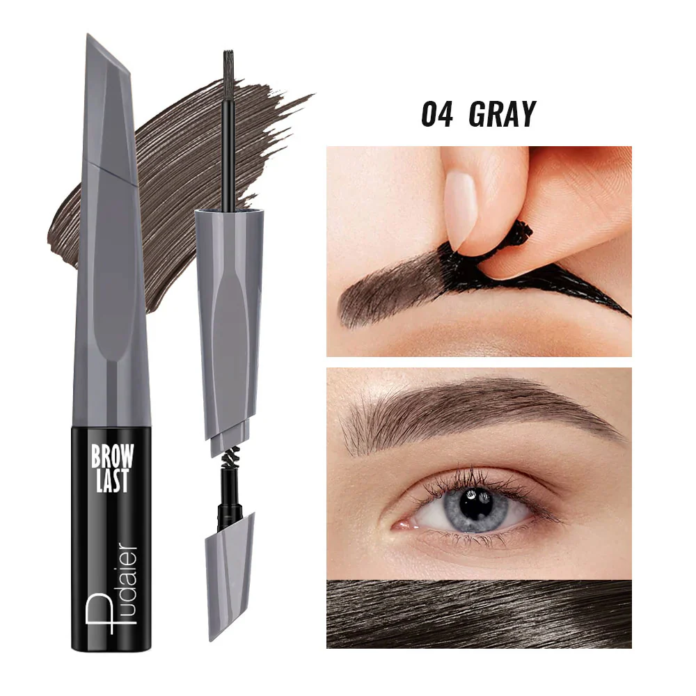 Pudaier Browlast Peel Off Eyebrow Tint Shade 4 Gray - Image 3