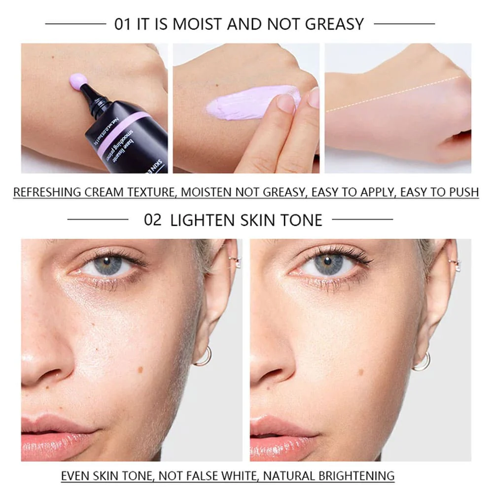 Pudaier Face Primer Skin Equalizer Brightening Lavender 15g - Image 4