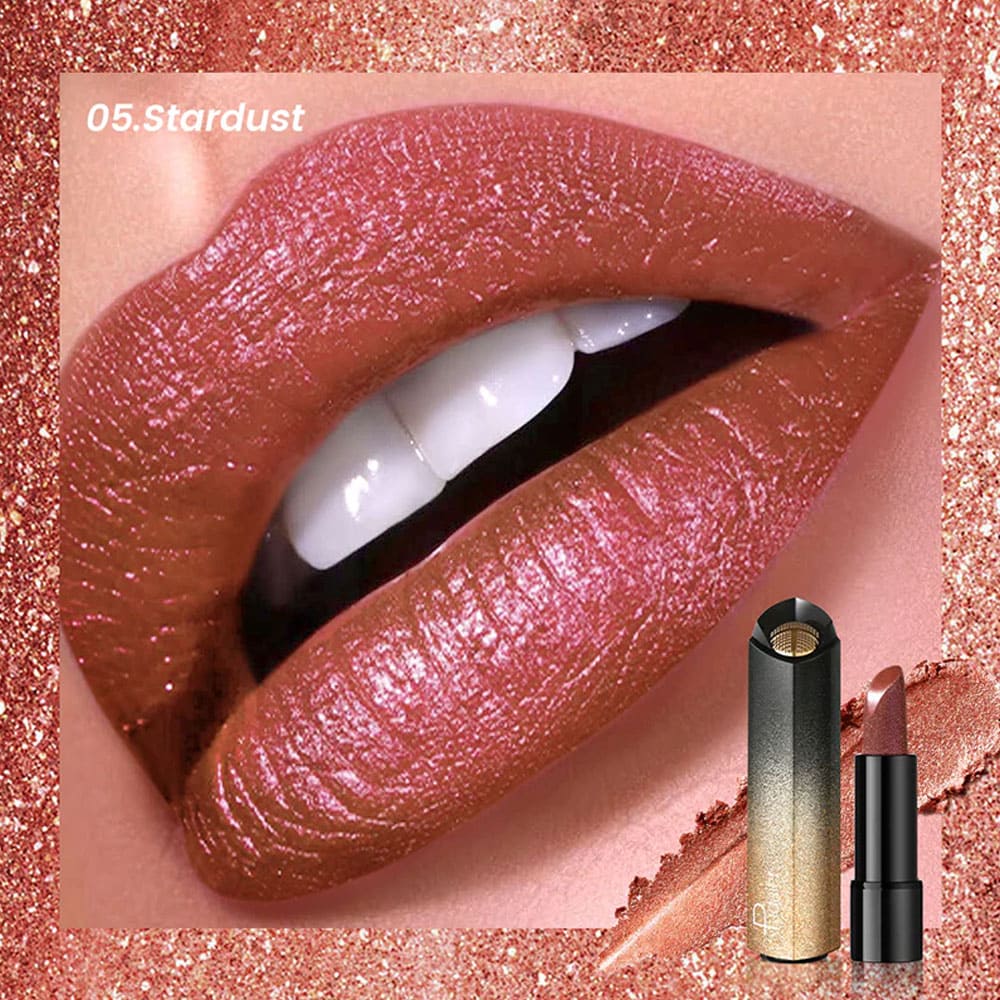 Pudaier Perma Shine Diamond Lipstick 5 Stardust - Image 3