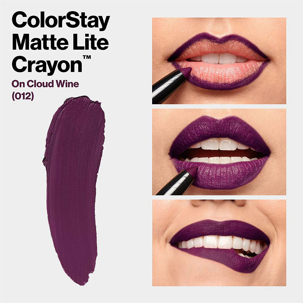 Revlon ColorStay Matte Lite Crayon 012 On Cloud Wine - Image 3