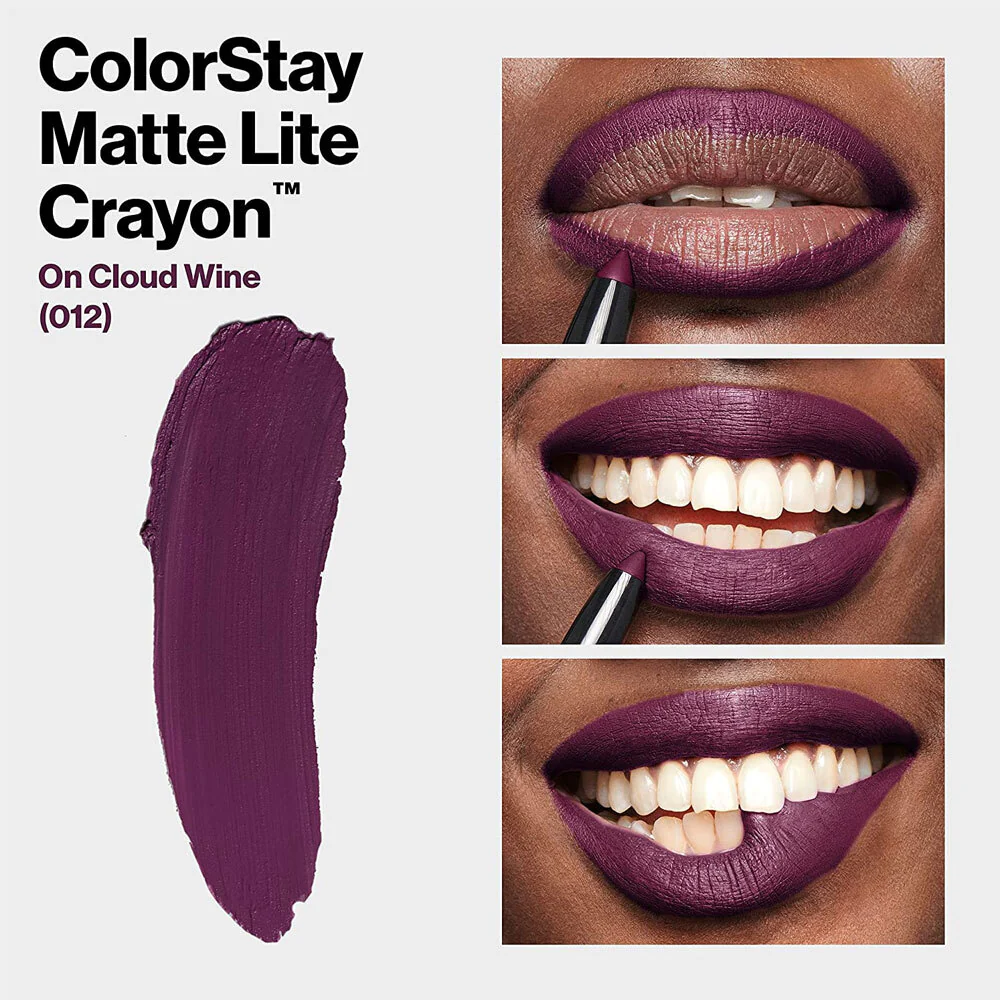 Revlon ColorStay Matte Lite Crayon 012 On Cloud Wine - Image 4