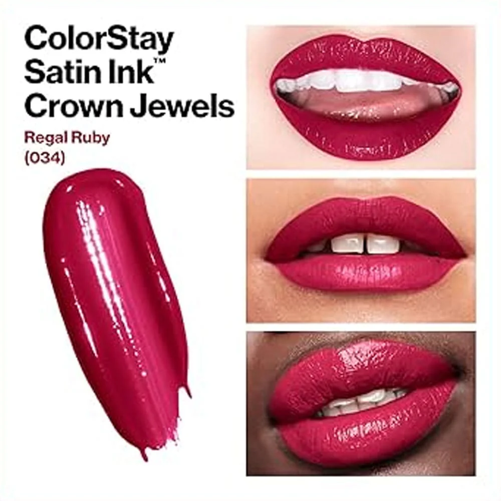 Revlon ColorStay Satin Ink Liquid Lip Color 034 Regal Ruby 5ml - Image 4