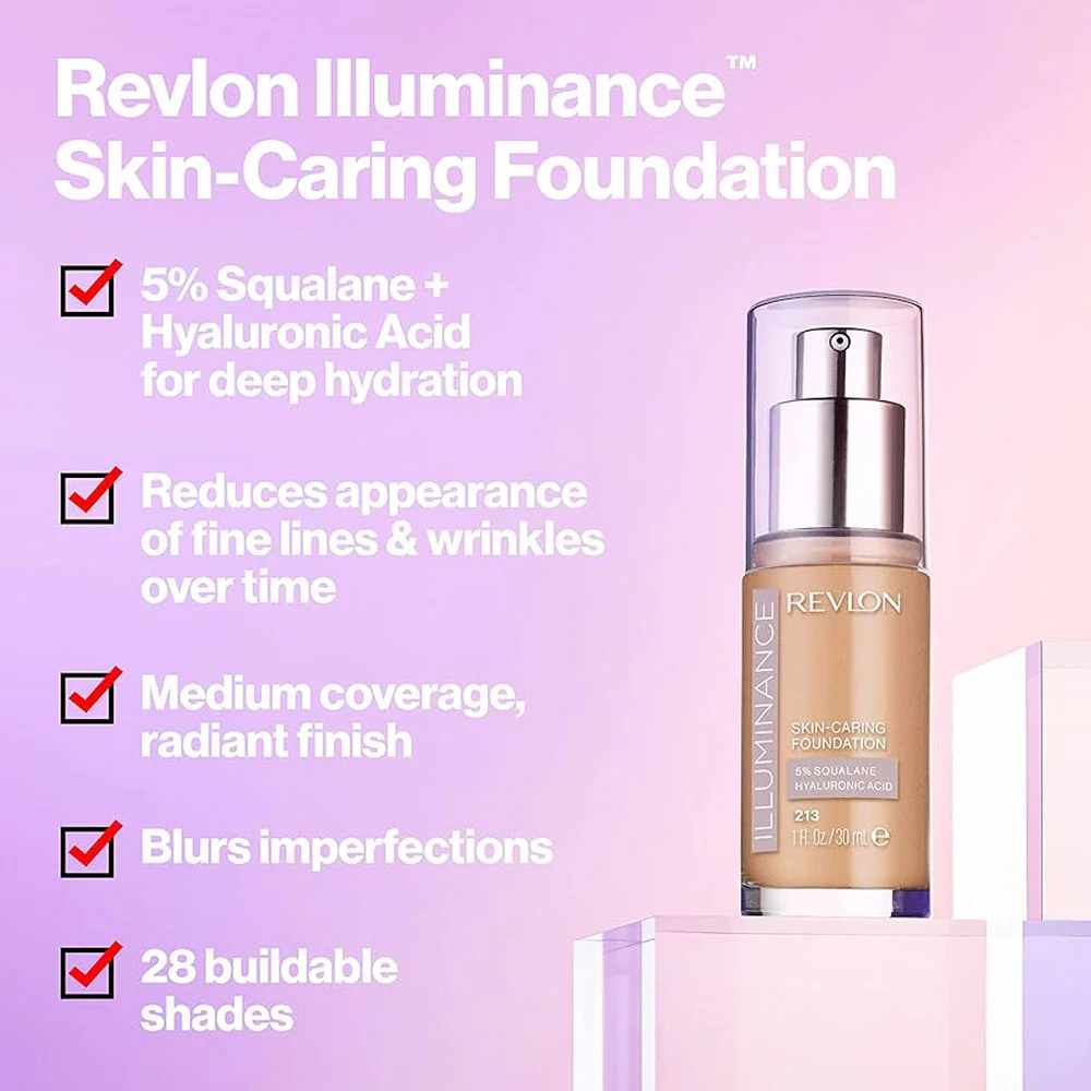 Revlon Foundation Illuminance Medium Coverage 201 Creamy Natural 30ml - Image 2
