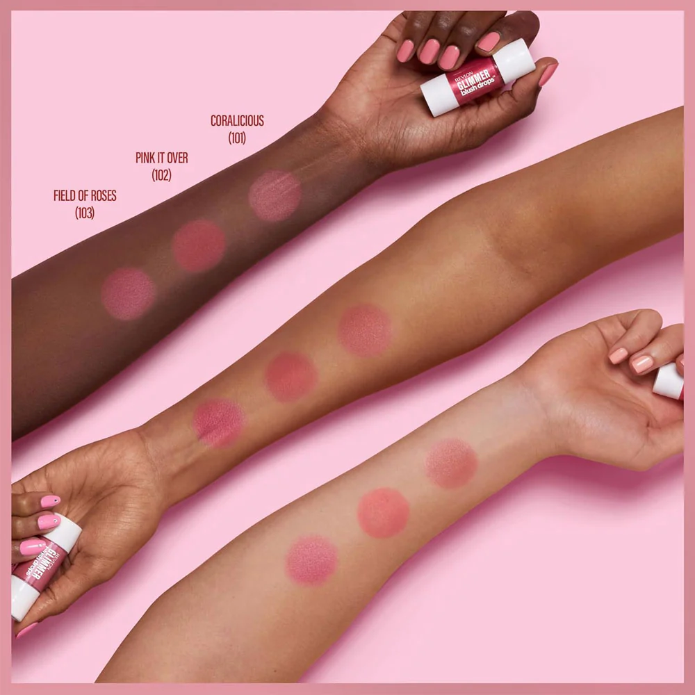 Revlon Glimmer Blush Drops 101 Coralicious 9.4ml - Image 3