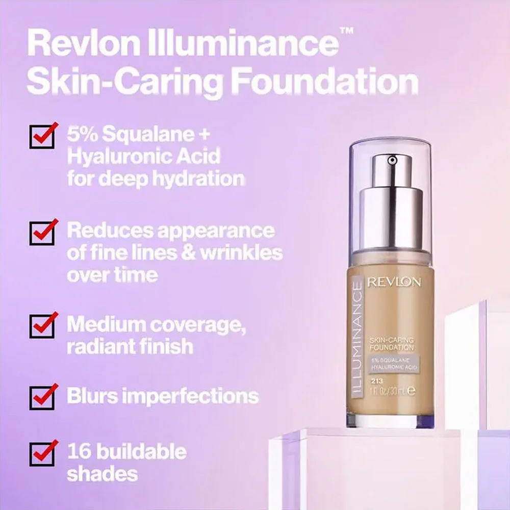 Revlon Illuminance Skin Caring Foundation 213 Light Natural 30ml - Image 4