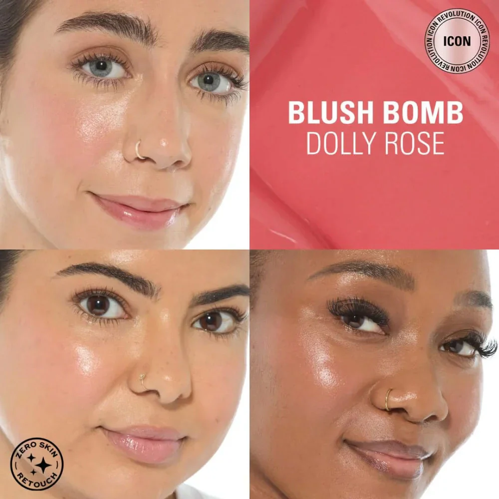 Revolution Liquid Blush Bomb Dolly Rose 4.6ml - Image 4