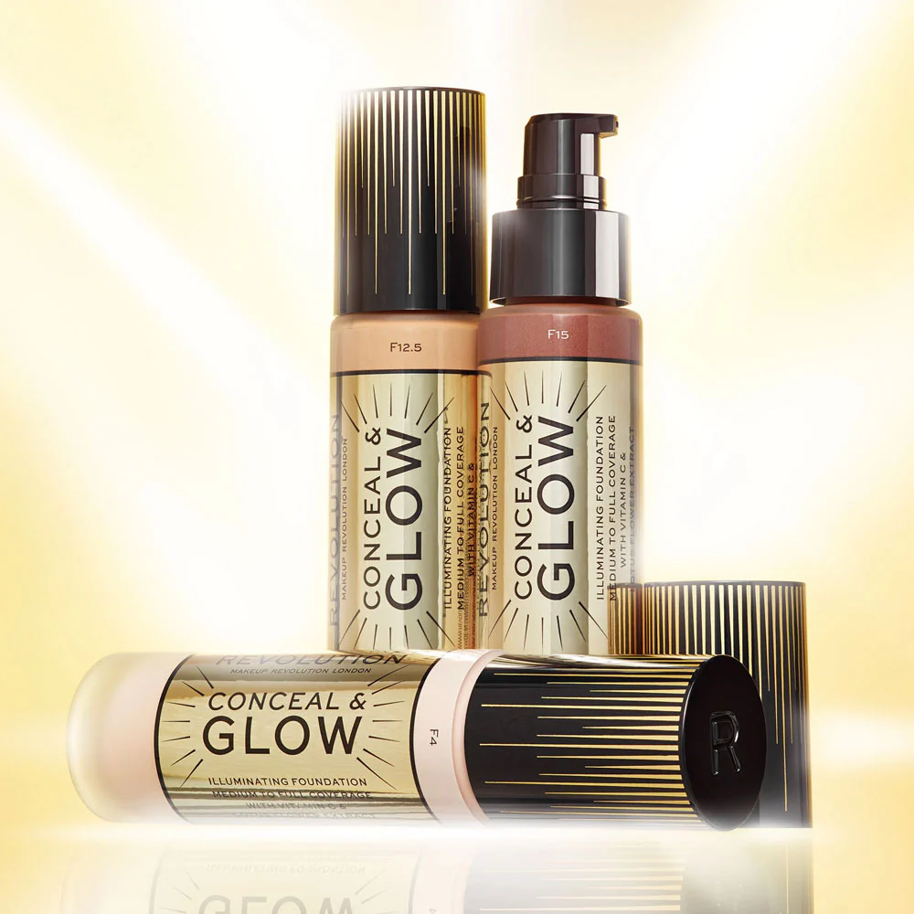 Revolution Illuminating Liquid Foundation Conceal & Glow F1 23ml - Image 2