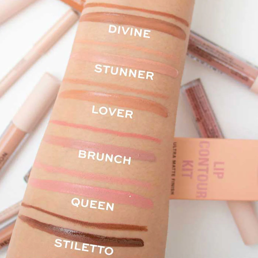 Revolution Lip Contour Kit Liquid Lipstick & Lip Liner Ultra Matte Finish Queen 3ml - Image 4