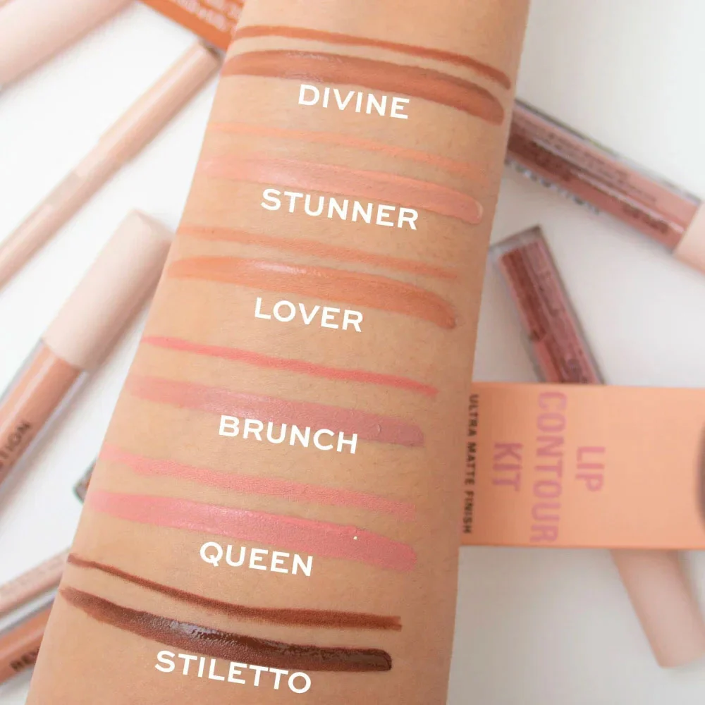 Revolution Liquid Lipstick & Lip Liner Lip Contour Kit Ultra Matte Finish Brunch 3ml - Image 2