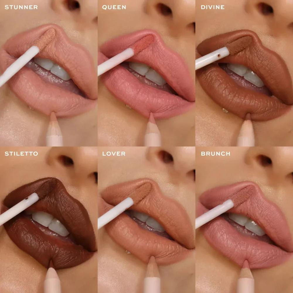 Revolution Liquid Lipstick & Lip Liner Lip Contour Kit Ultra Matte Finish Brunch 3ml - Image 3