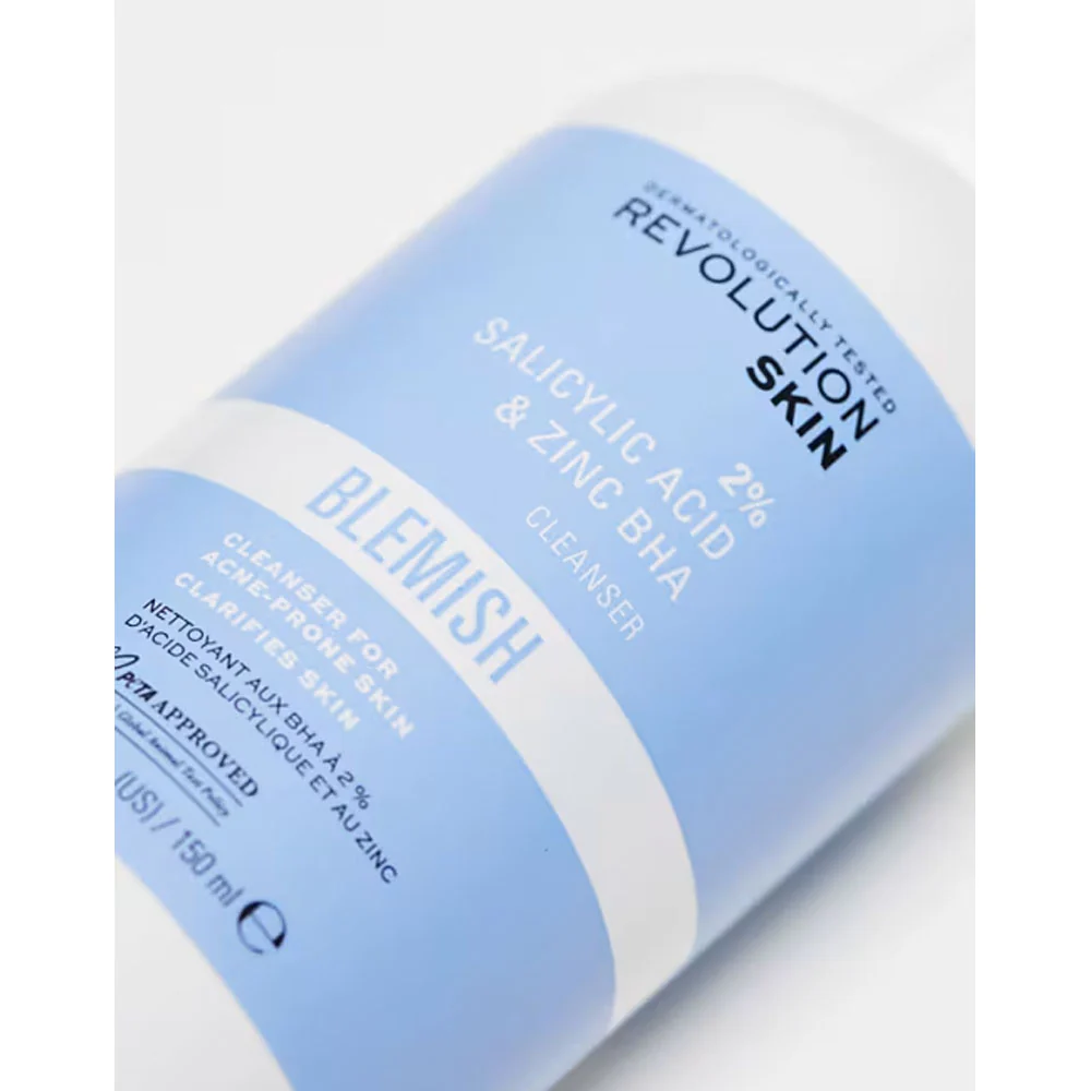 Revolution Skin 2% Salicylic Acid & Zinc BHA Cleanser 150ml - Image 2