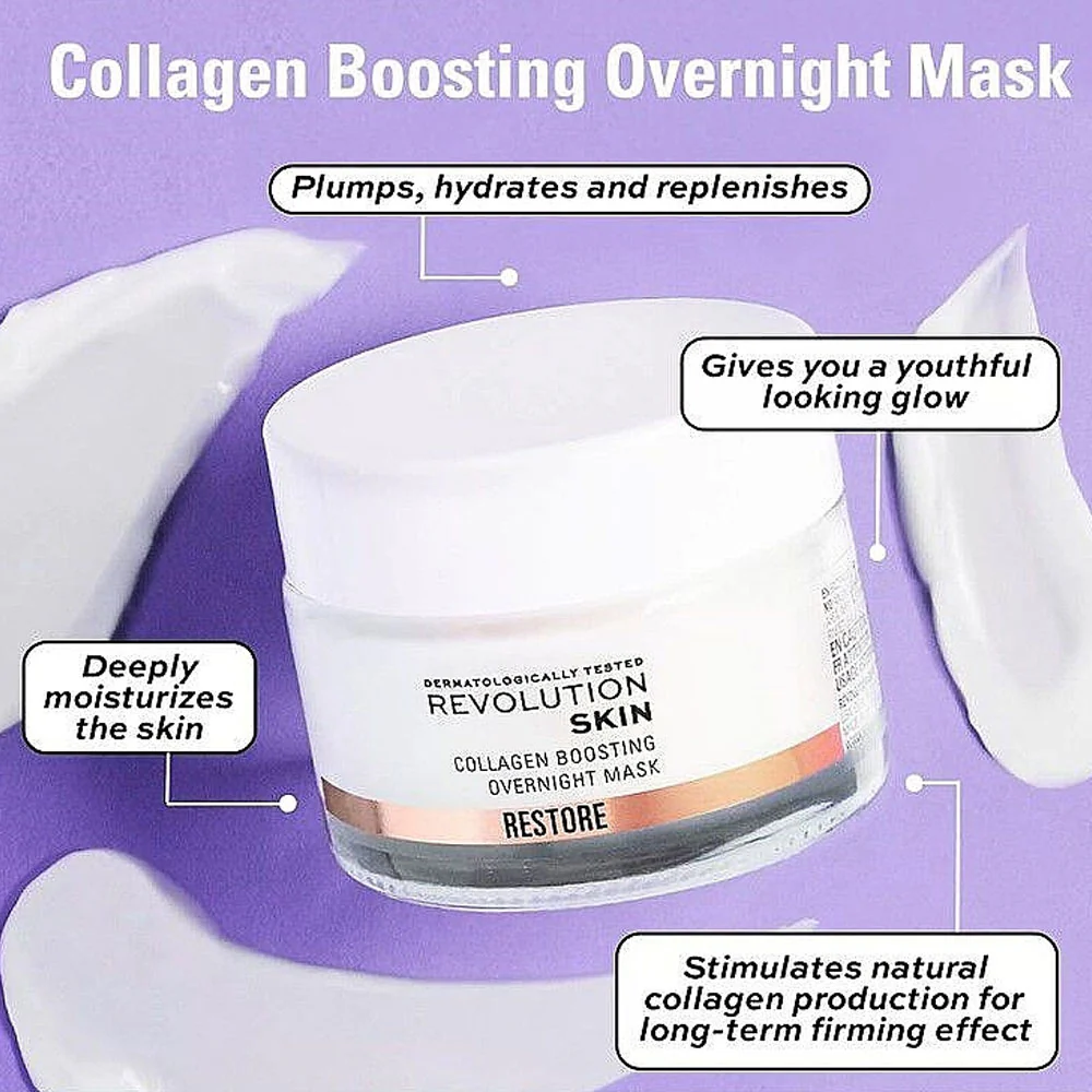 Revolution Skin Collagen Boosting Overnight Mask Restore 50ml - Image 3