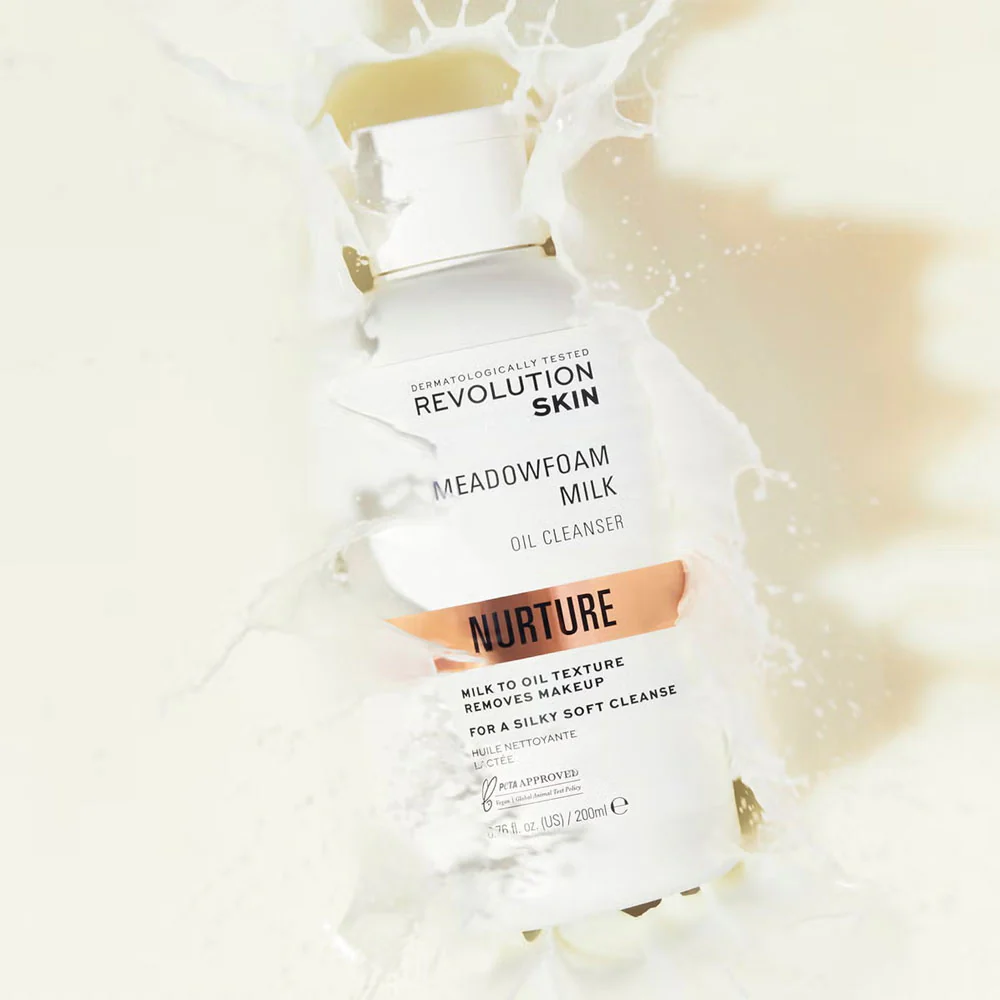 Revolution Skin Oil Cleanser Meadowfoam Milk Nurture 200ml - Image 4