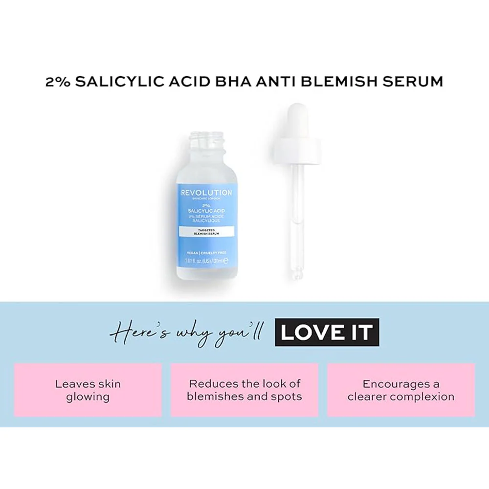 Revolution Skin Serum Salicylic Acid & Niacinamide Blemish 30ml - Image 3