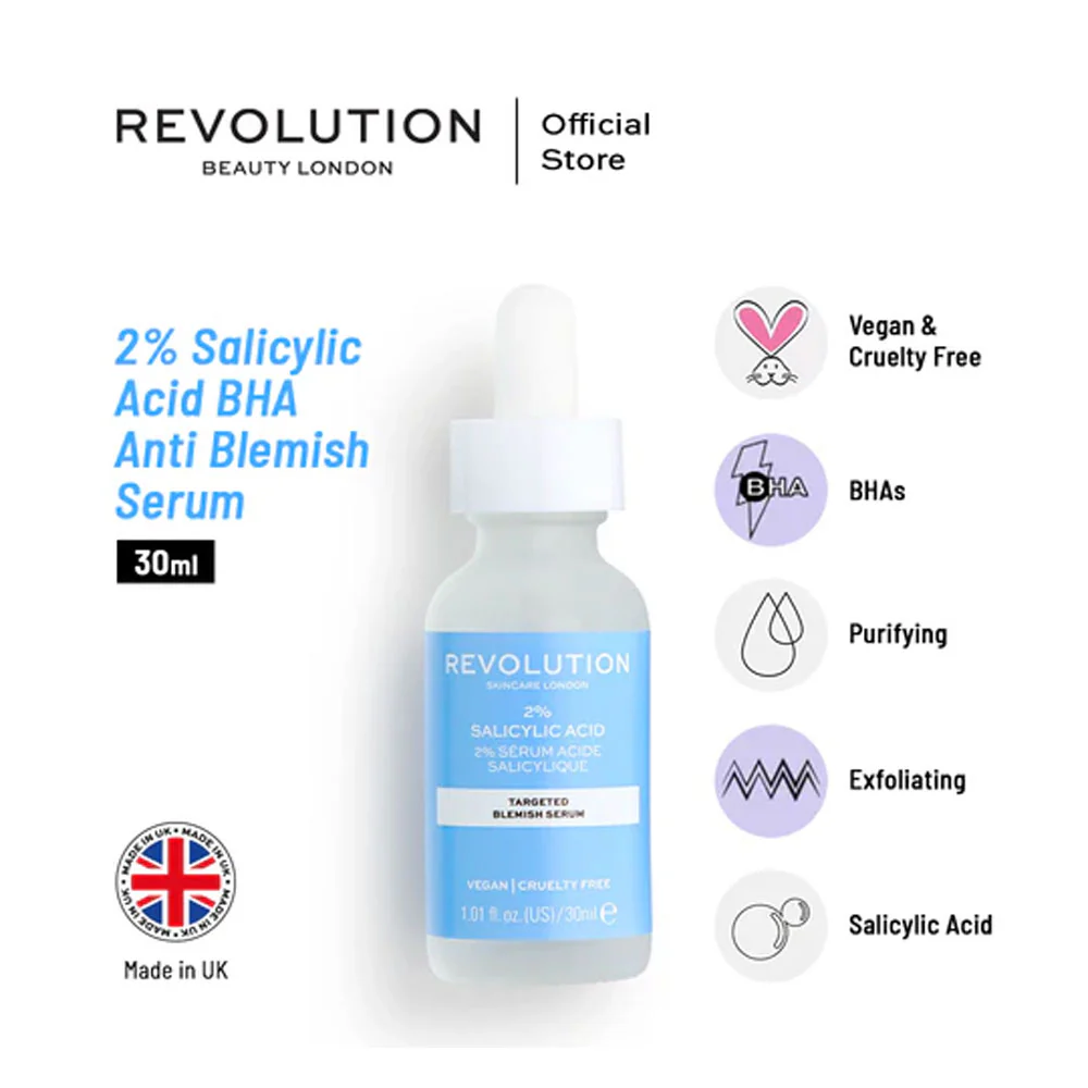 Revolution Skin Serum Salicylic Acid & Niacinamide Blemish 30ml - Image 4