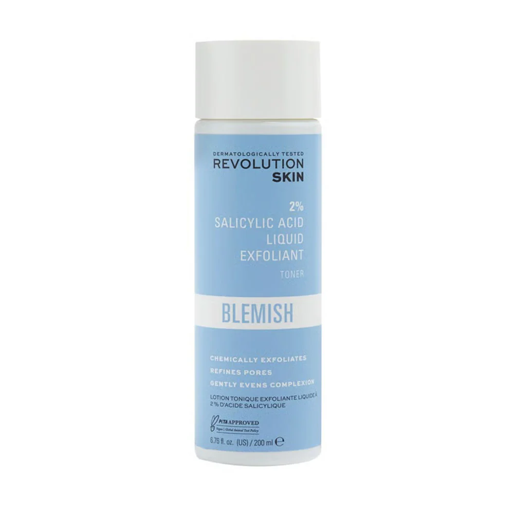 Revolution Skin Toner Salicylic Acid 2% Liquid Exfoliant 200ml