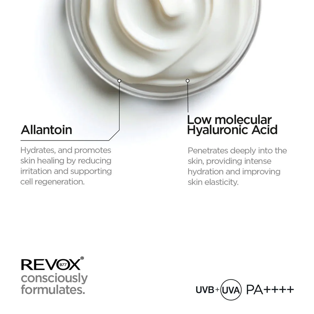 Revox B77 Just Daily Sun Shield Uva+Uvb Filters Spf50+ With Hyaluronic Acid 30ml - Image 3