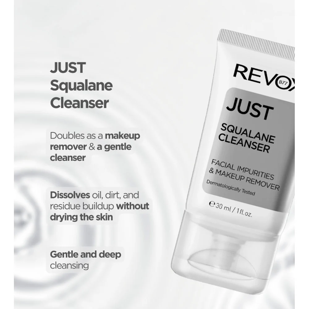 Revox B77 Just Squalane Cleanser Facial Impurities & Makeup Remover 30ml - Image 3