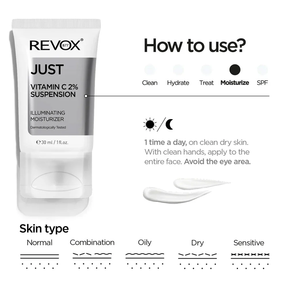 Revox B77 Just Vitamin C 2% Suspension Illuminating Moisturizer 30ml - Image 2