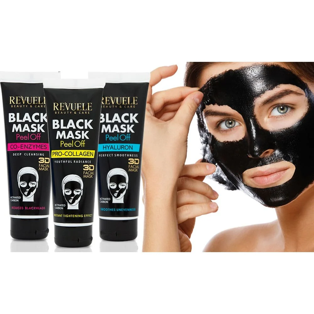 Revuele Black Mask Peel Off Co-Enzymes 80ml - Image 2