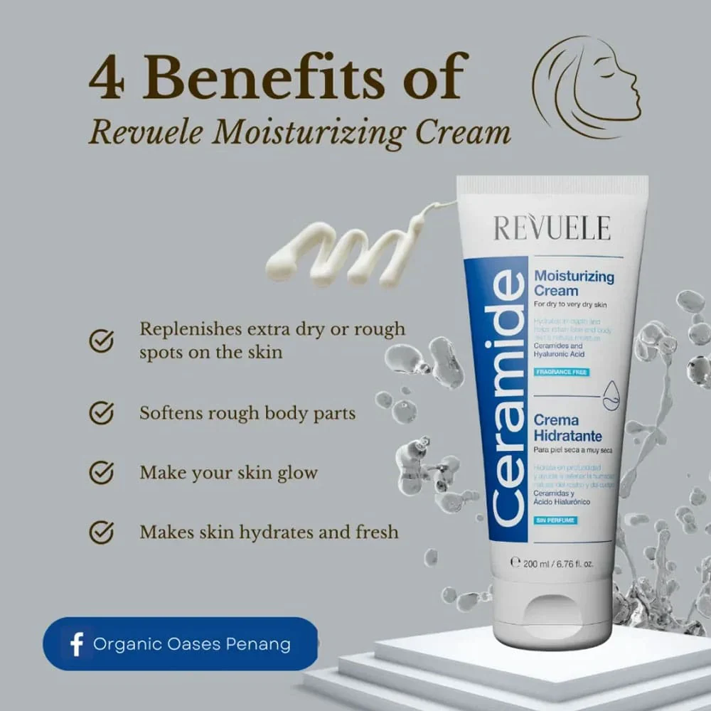 Revuele Ceramide Moisturizing Cream 200ml - Image 4
