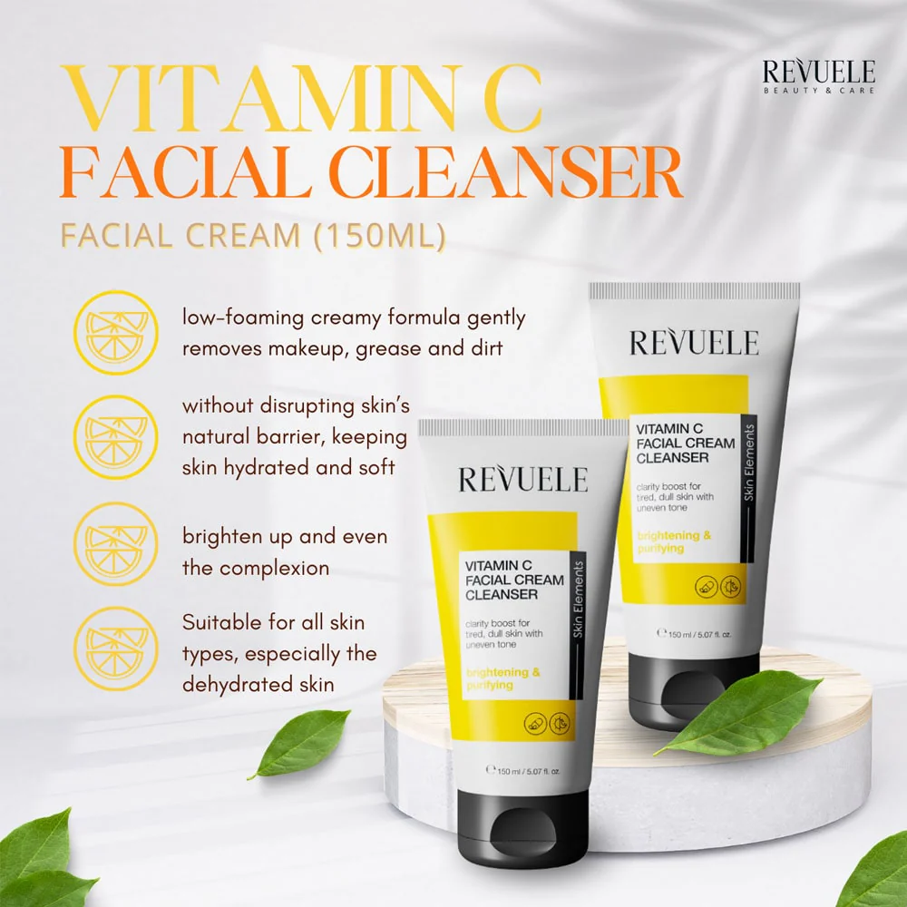 Revuele Vitamin C Facial Cream Cleanser 150ml - Image 3