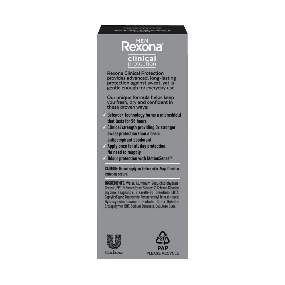 Rexona Men Roll On Antiperspirant Deodorant Clinical Protection Clean Scent 50ml - Image 2