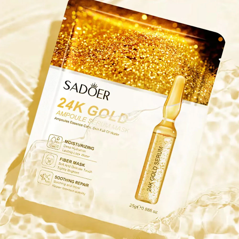 Sadoer 24K Golden Ampoule Serum Facial Mask 25ml - Image 3