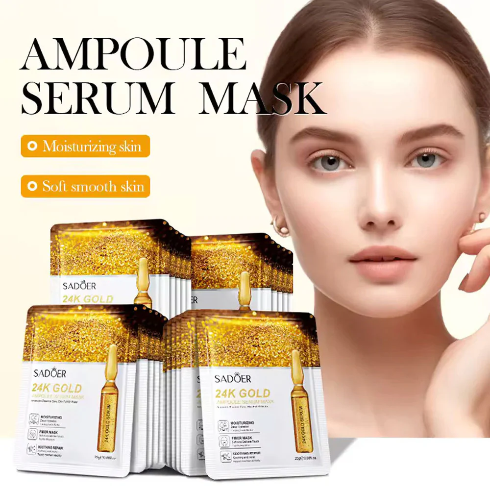 Sadoer 24K Golden Ampoule Serum Facial Mask 25ml - Image 4