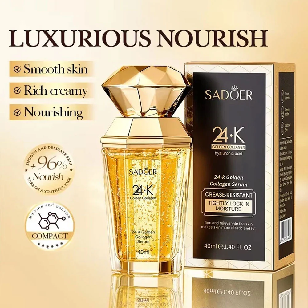 Sadoer 24K Golden Collagen Serum Hyaluronic Acid 40ml - Image 5